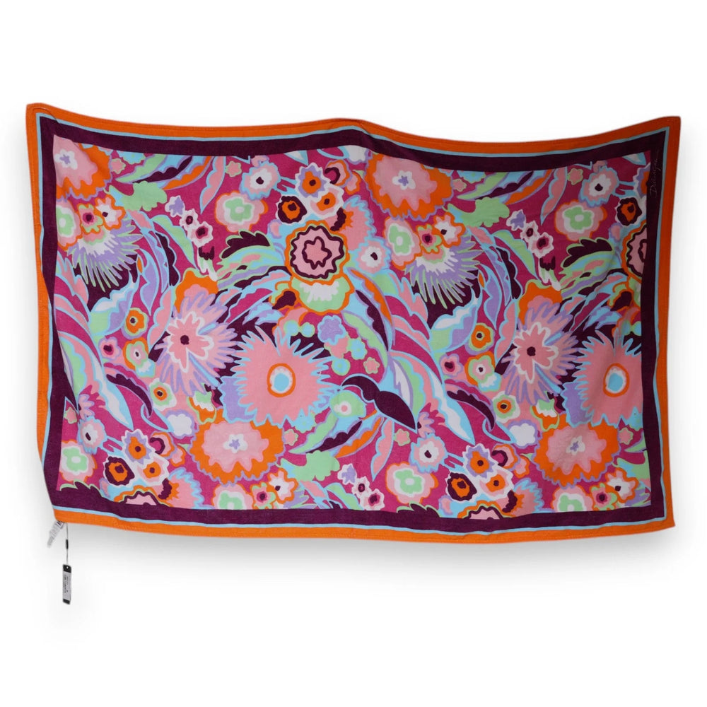 Dolce & Gabbana Multicolor Floral Print Cotton Beach Towel - Beach Towels