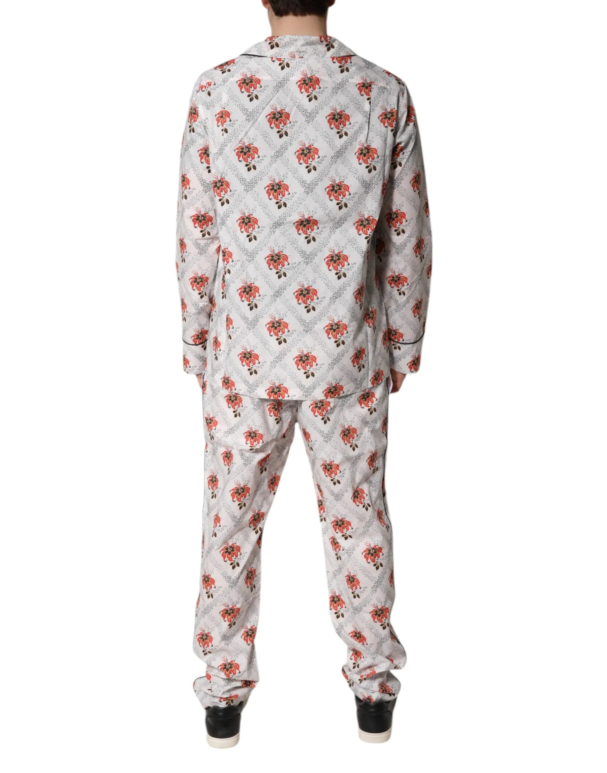 Dolce & Gabbana Multicolor Floral Print Cotton Pajama Set Sleepwear - Pajamas
