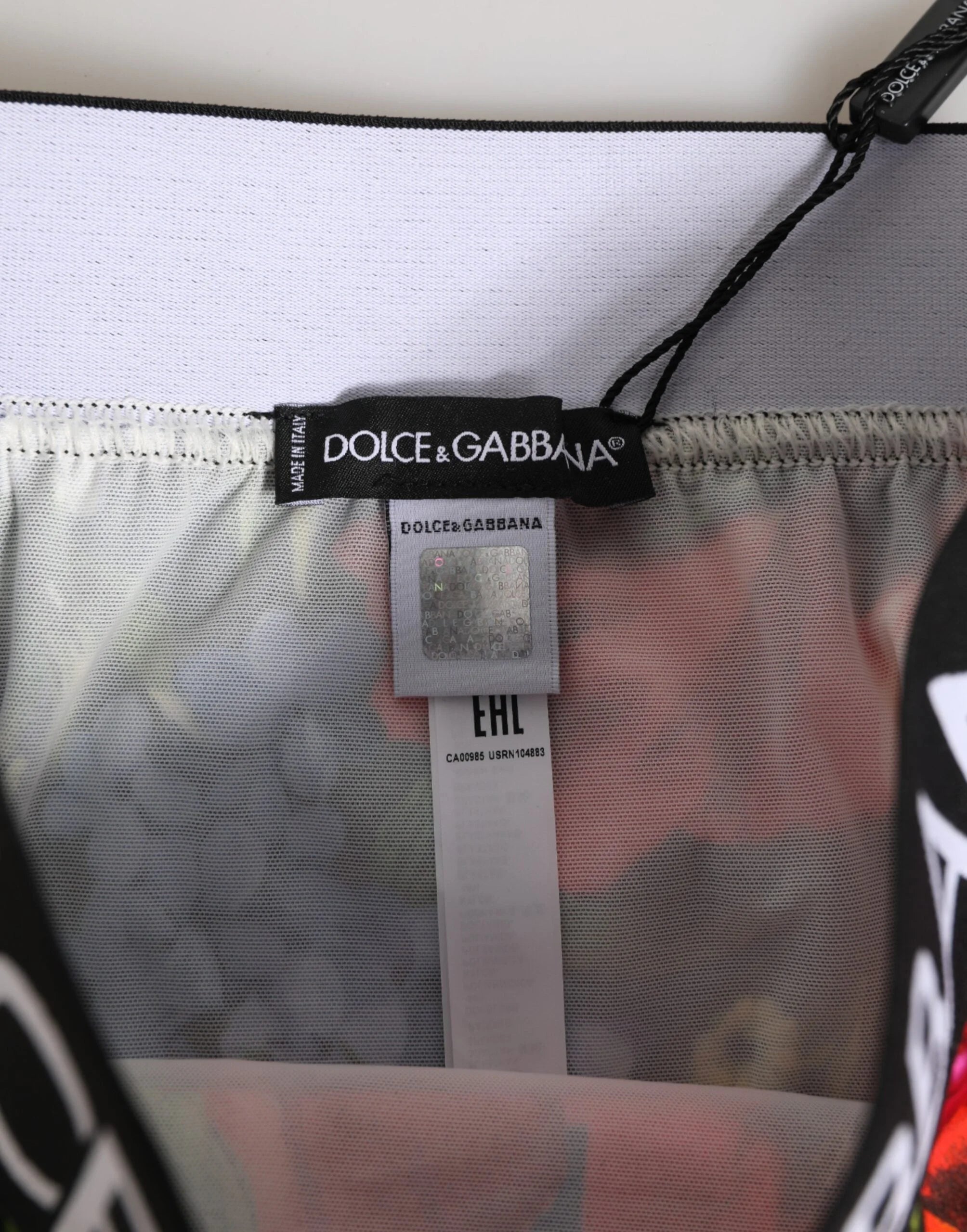 Dolce & Gabbana Multicolor Floral Print High Waist Panty Underwear - Briefs