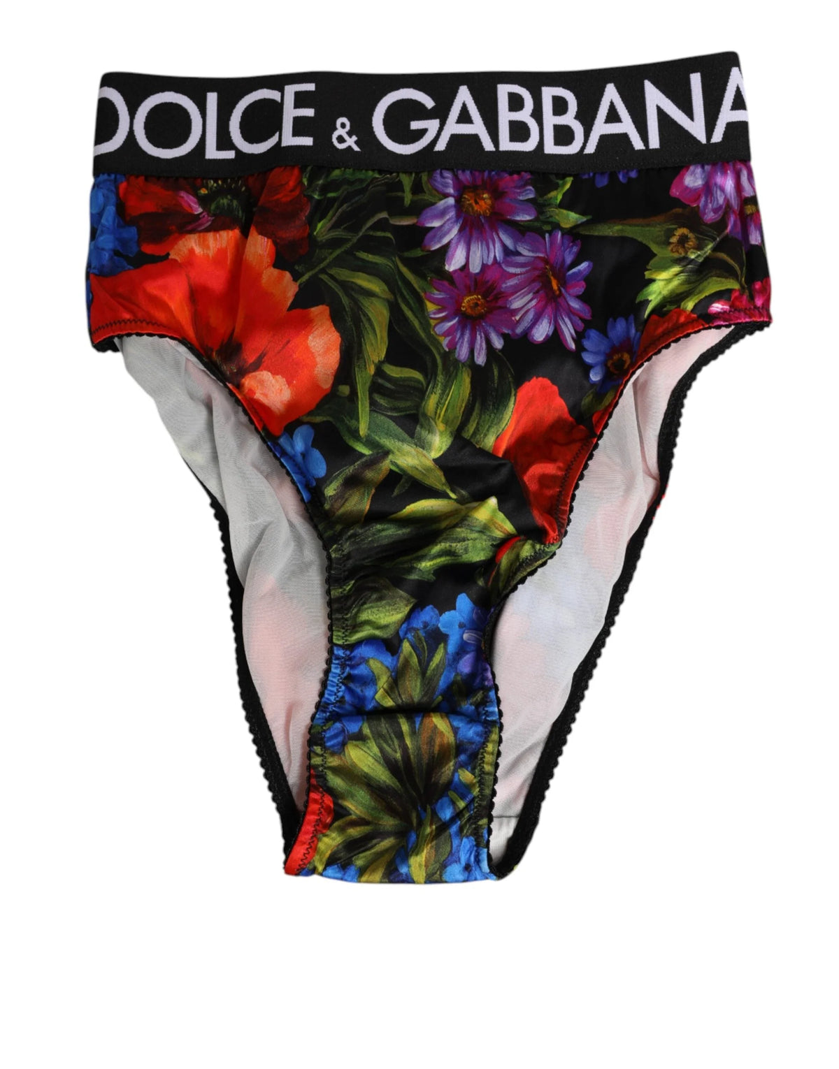 Dolce & Gabbana Multicolor Floral Print High Waist Panty Underwear - IT3 | M - Briefs