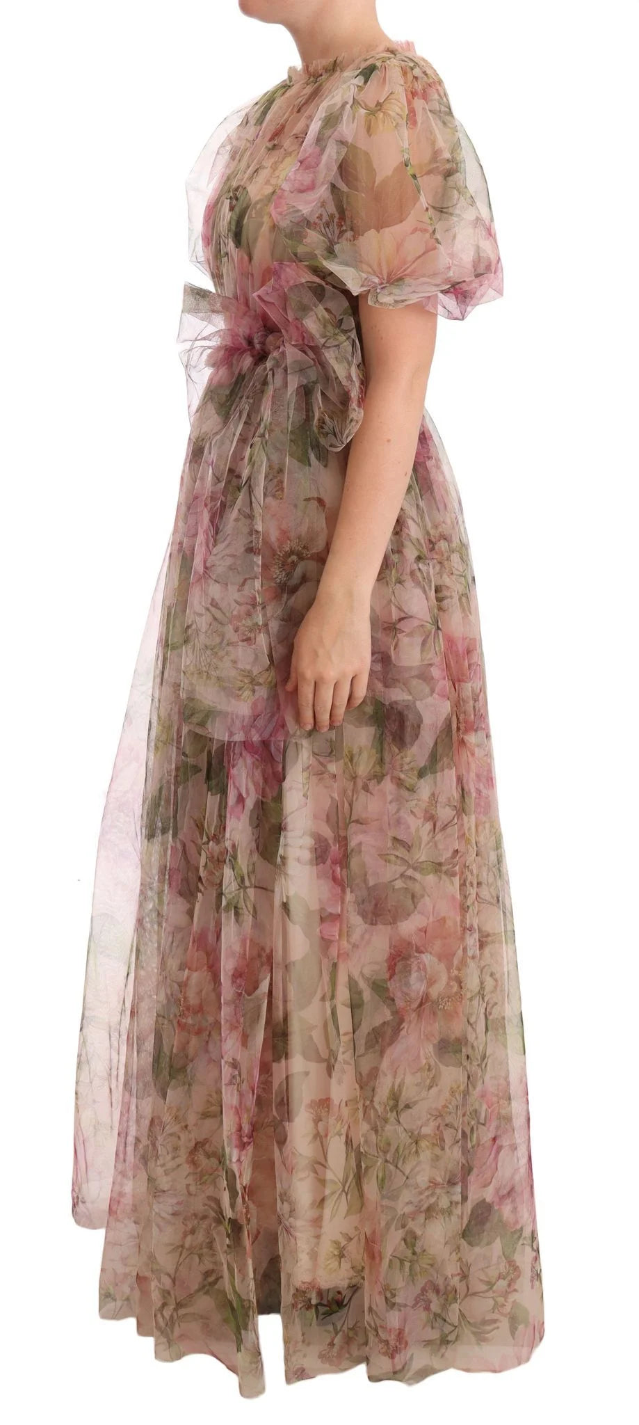 Dolce & Gabbana Multicolor Floral Print Long Maxi Gown Dress - Dresses