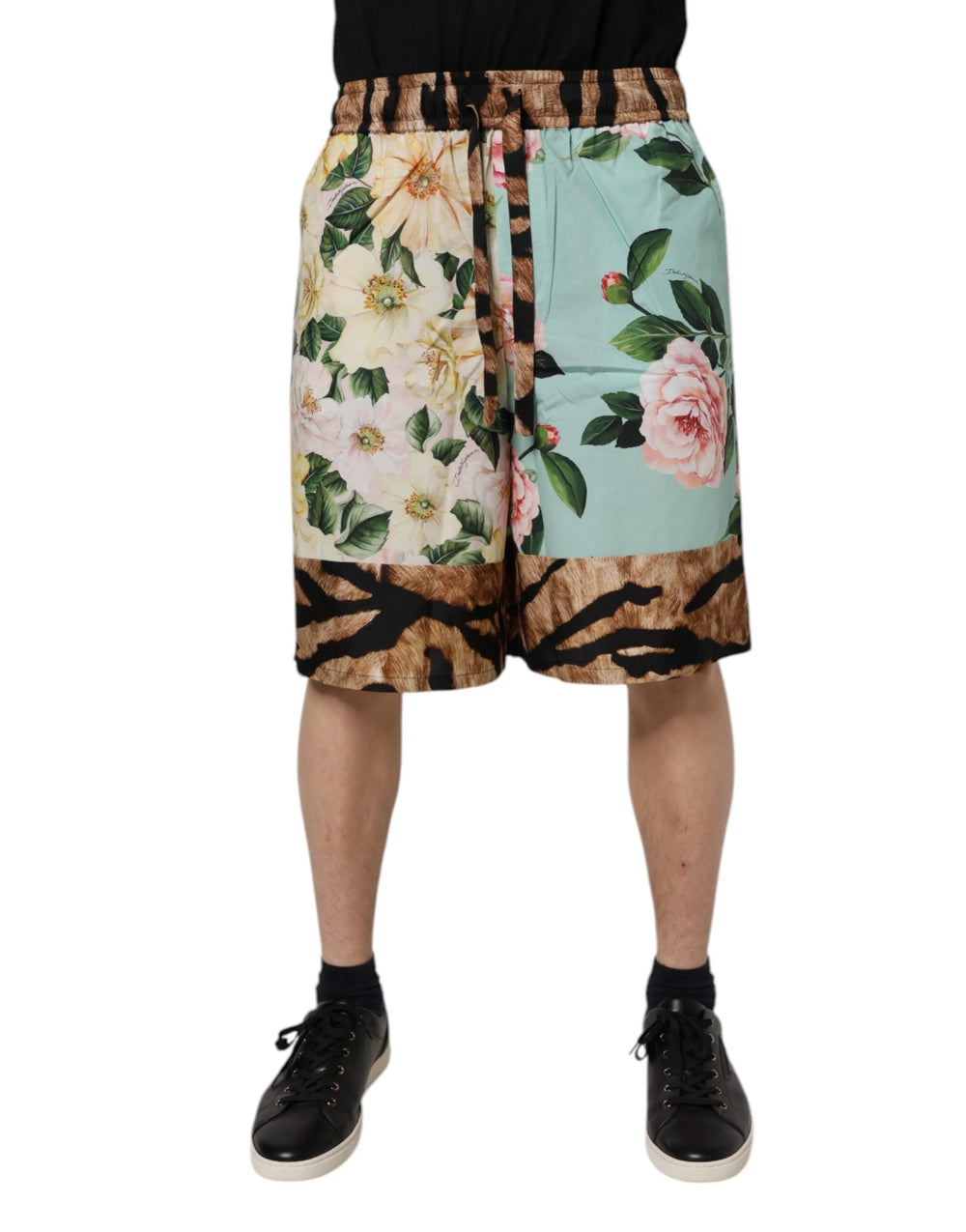 Dolce & Gabbana Multicolor Floral Print Men Bermuda Shorts - Bermudas