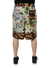 Dolce & Gabbana Multicolor Floral Print Men Bermuda Shorts - Bermudas