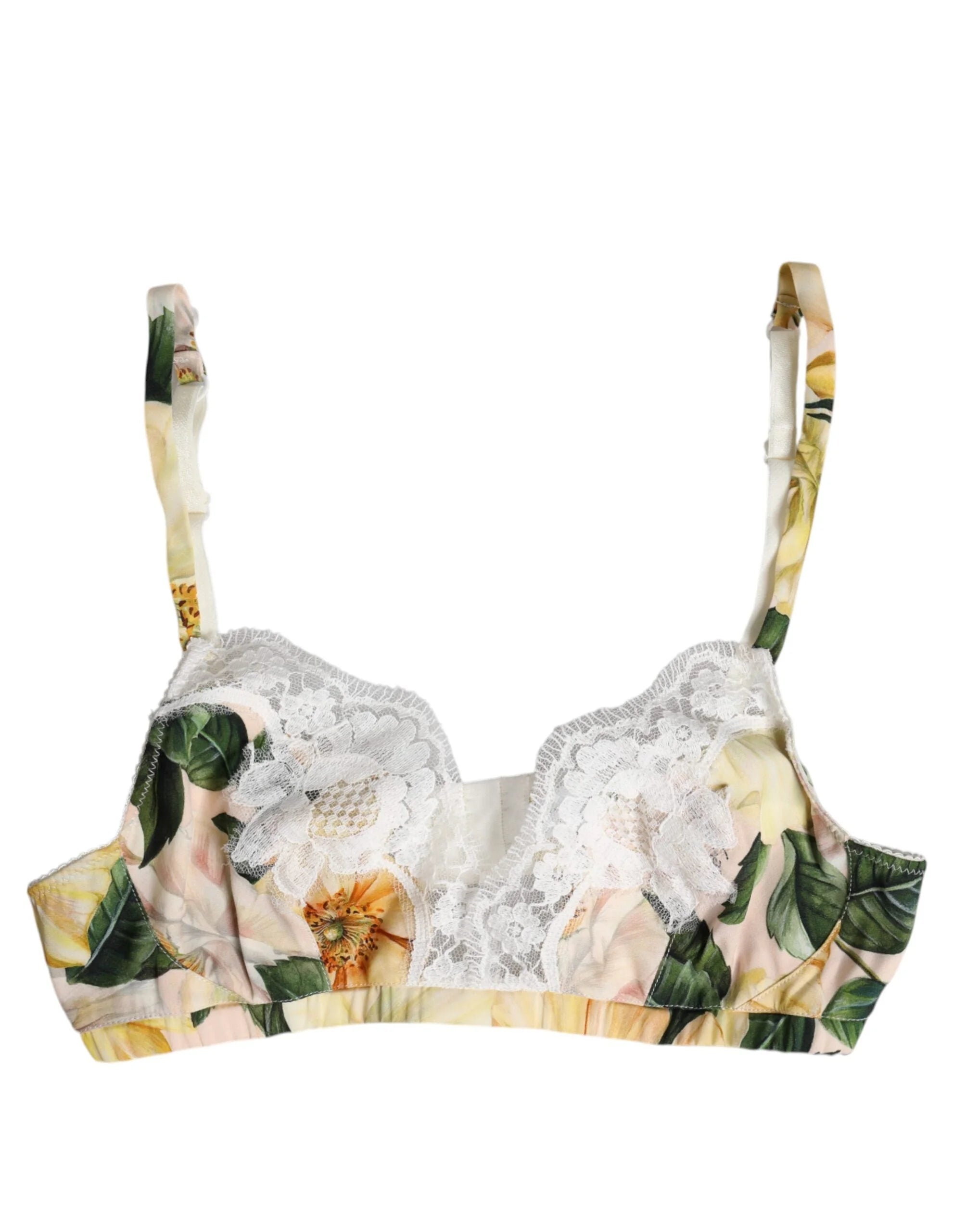 Dolce & Gabbana Multicolor Floral Print Non Wire Bra Underwear - Bras