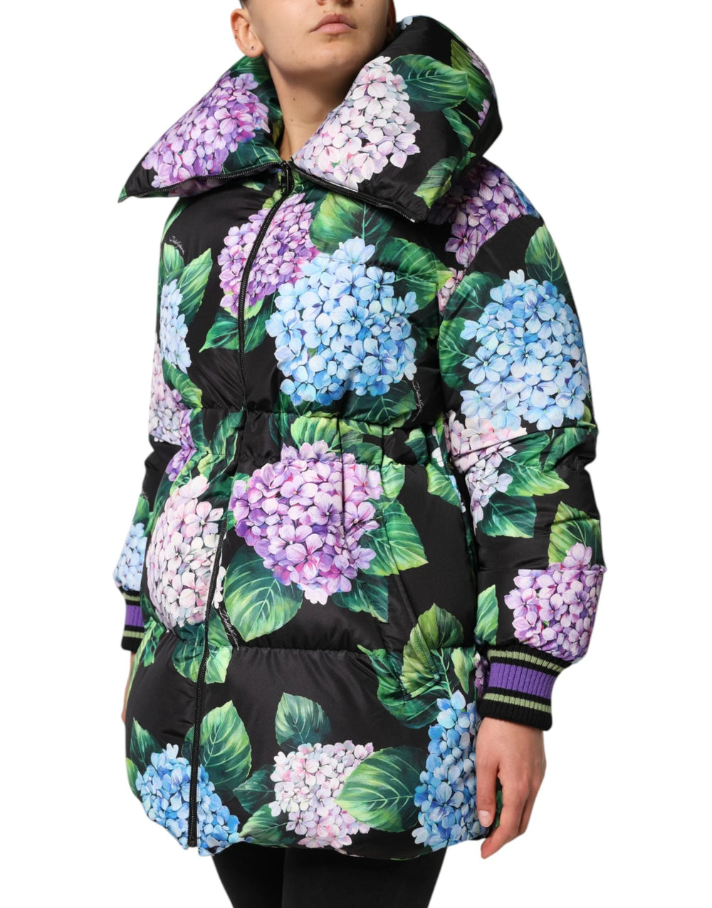 Dolce & Gabbana Multicolor Floral Print Puffer Quilted Jacket - IT40|S - Puffer Jackets