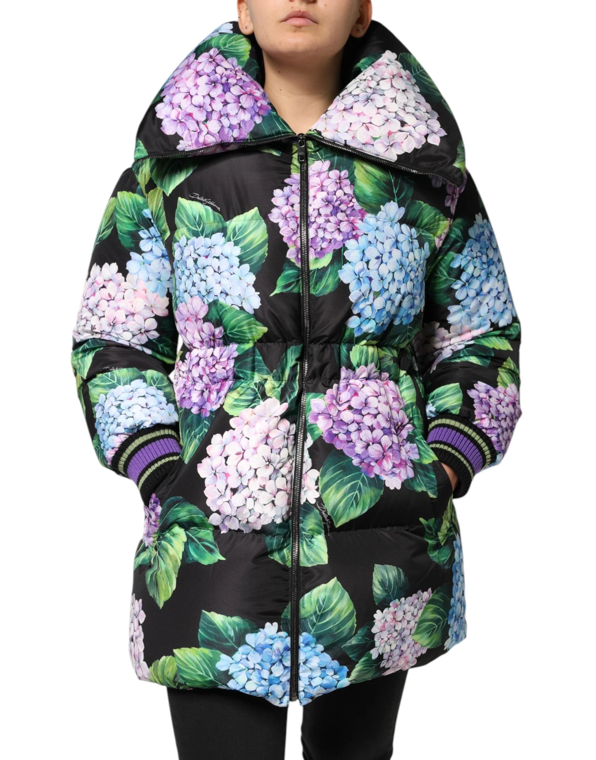 Dolce & Gabbana Multicolor Floral Print Puffer Quilted Jacket - IT40|S - Puffer Jackets