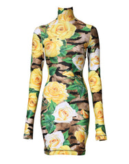 Dolce & Gabbana Multicolor Floral Print Sheath Mini Dress - IT40|S