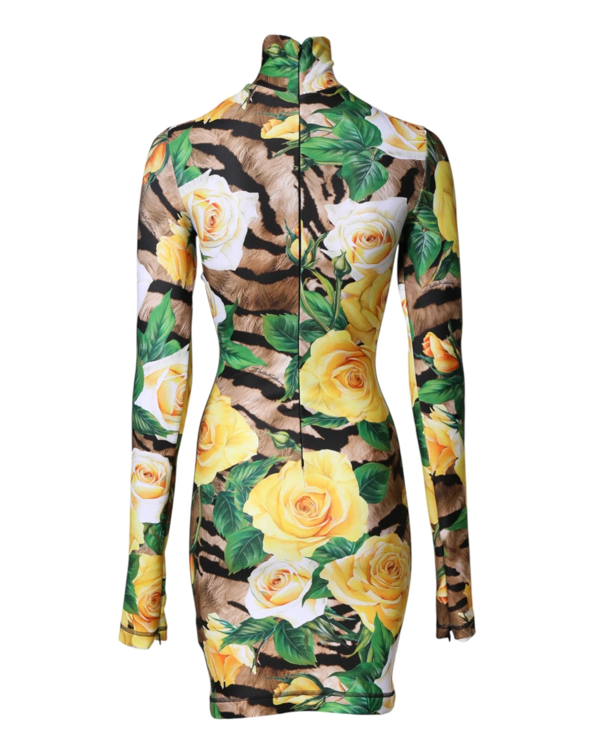 Dolce & Gabbana Multicolor Floral Print Sheath Mini Dress - IT40|S