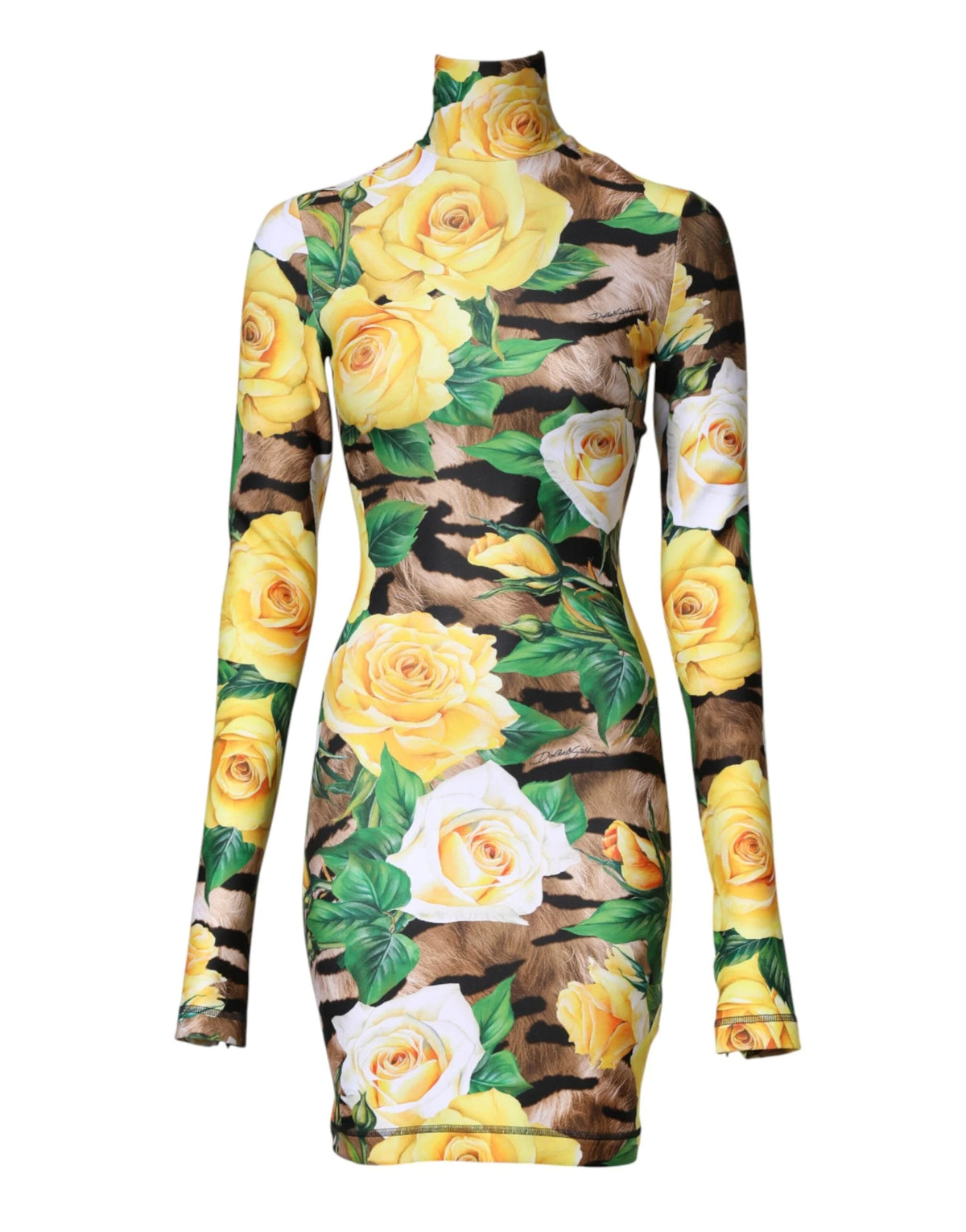 Dolce & Gabbana Multicolor Floral Print Sheath Mini Dress - IT40|S
