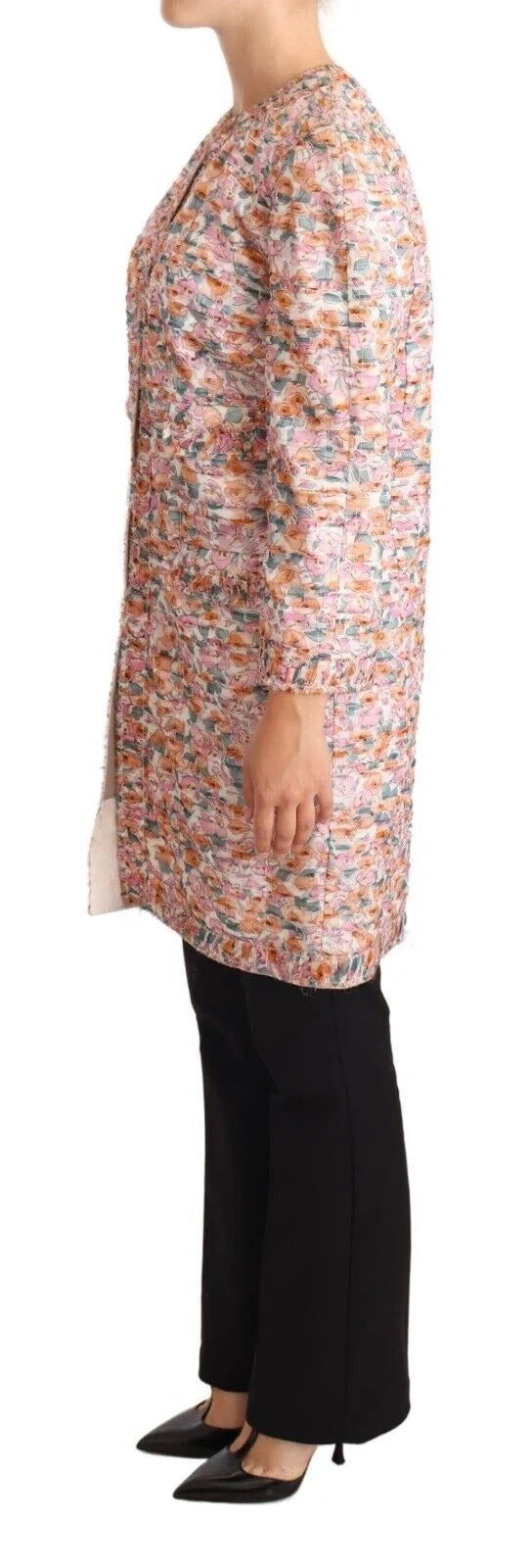 Dolce & Gabbana Multicolor Floral Print Silk Trench Coat Jacket - IT40 | M - Trench Coats
