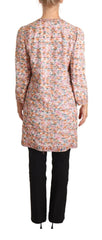 Dolce & Gabbana Multicolor Floral Print Silk Trench Coat Jacket - IT40 | M - Trench Coats