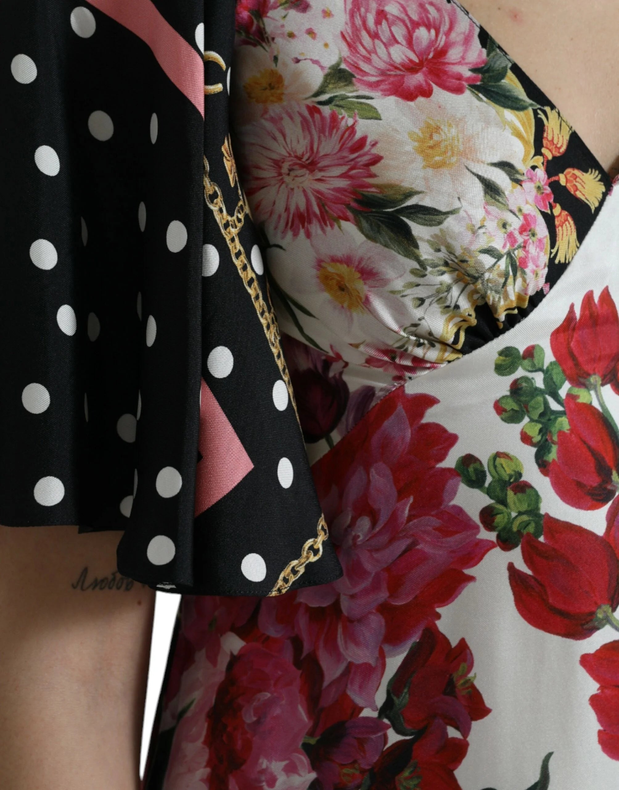 Dolce & Gabbana Multicolor Floral Print Silk Twill Gown Dress - IT40|S - Dresses