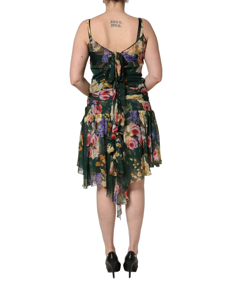 Dolce & Gabbana Multicolor Floral Print Sleeveless Mini Dress - IT40|S