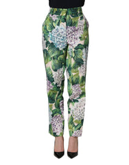 Dolce & Gabbana Multicolor Floral Print Tapered Trouser Pants - IT40|S