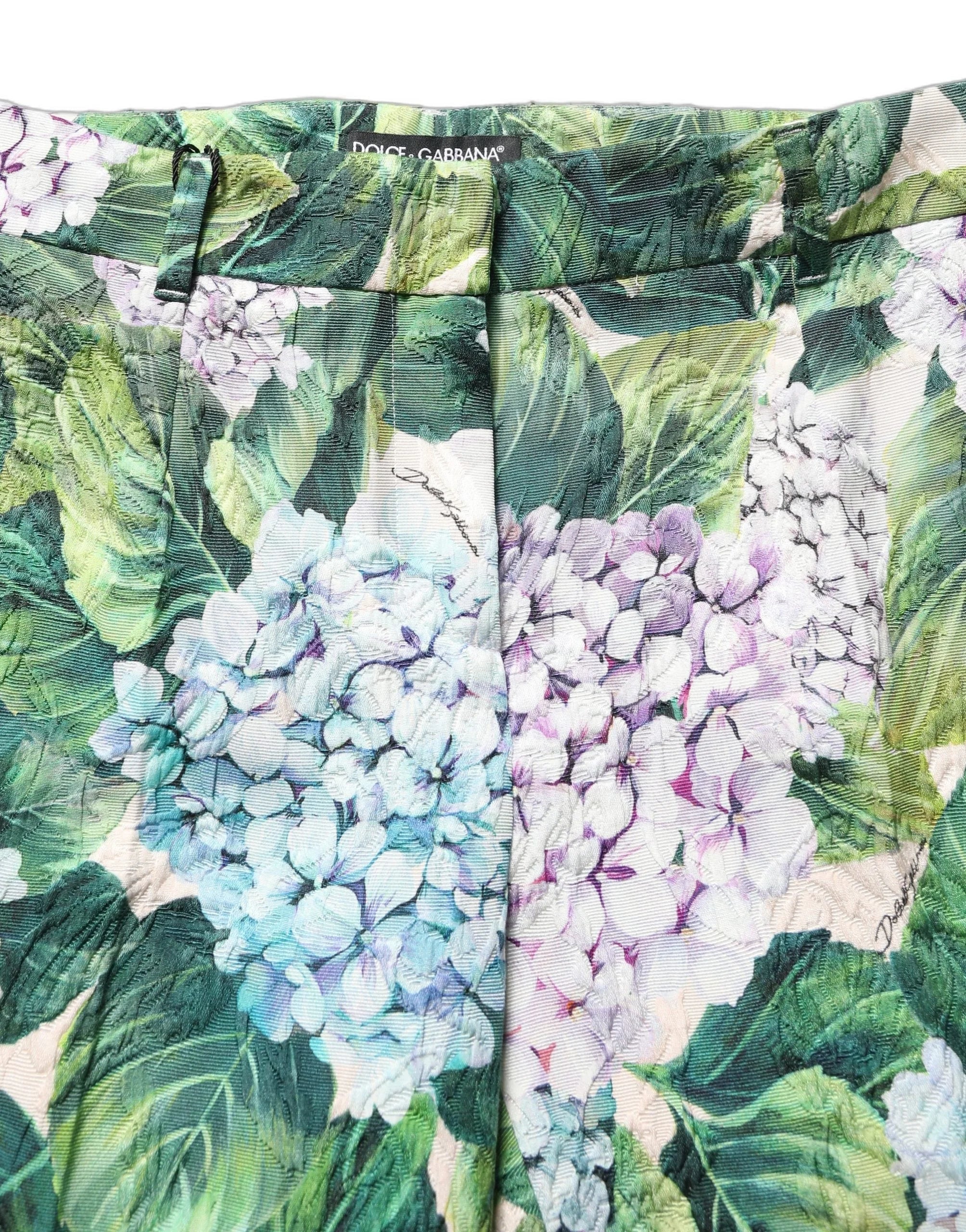 Dolce & Gabbana Multicolor Floral Print Tapered Trouser Pants - IT40|S