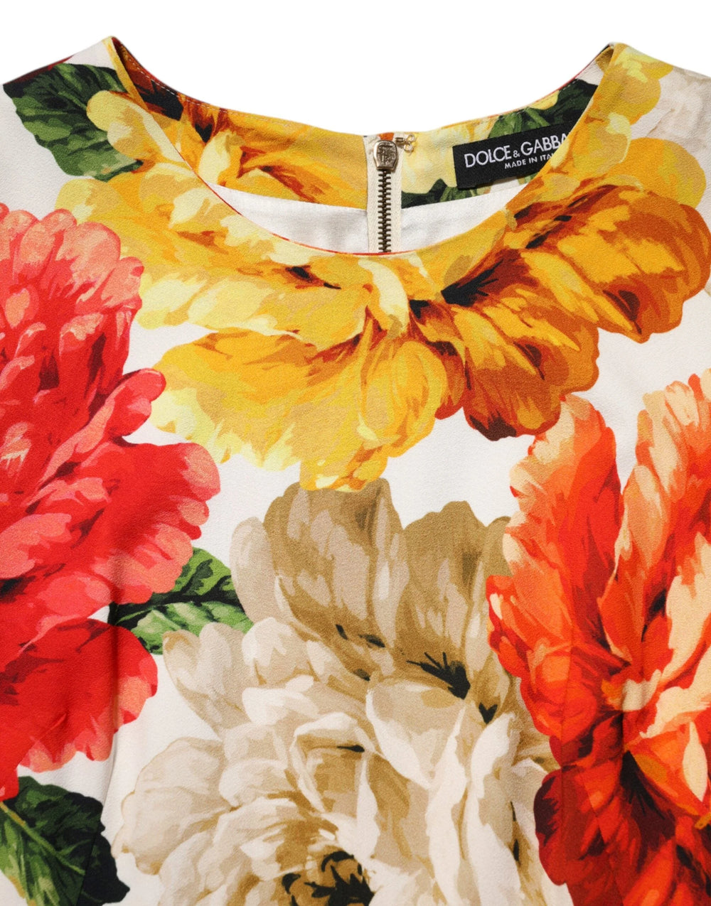 Dolce & Gabbana Multicolor Floral Print Viscose Sheath Dress - Dresses