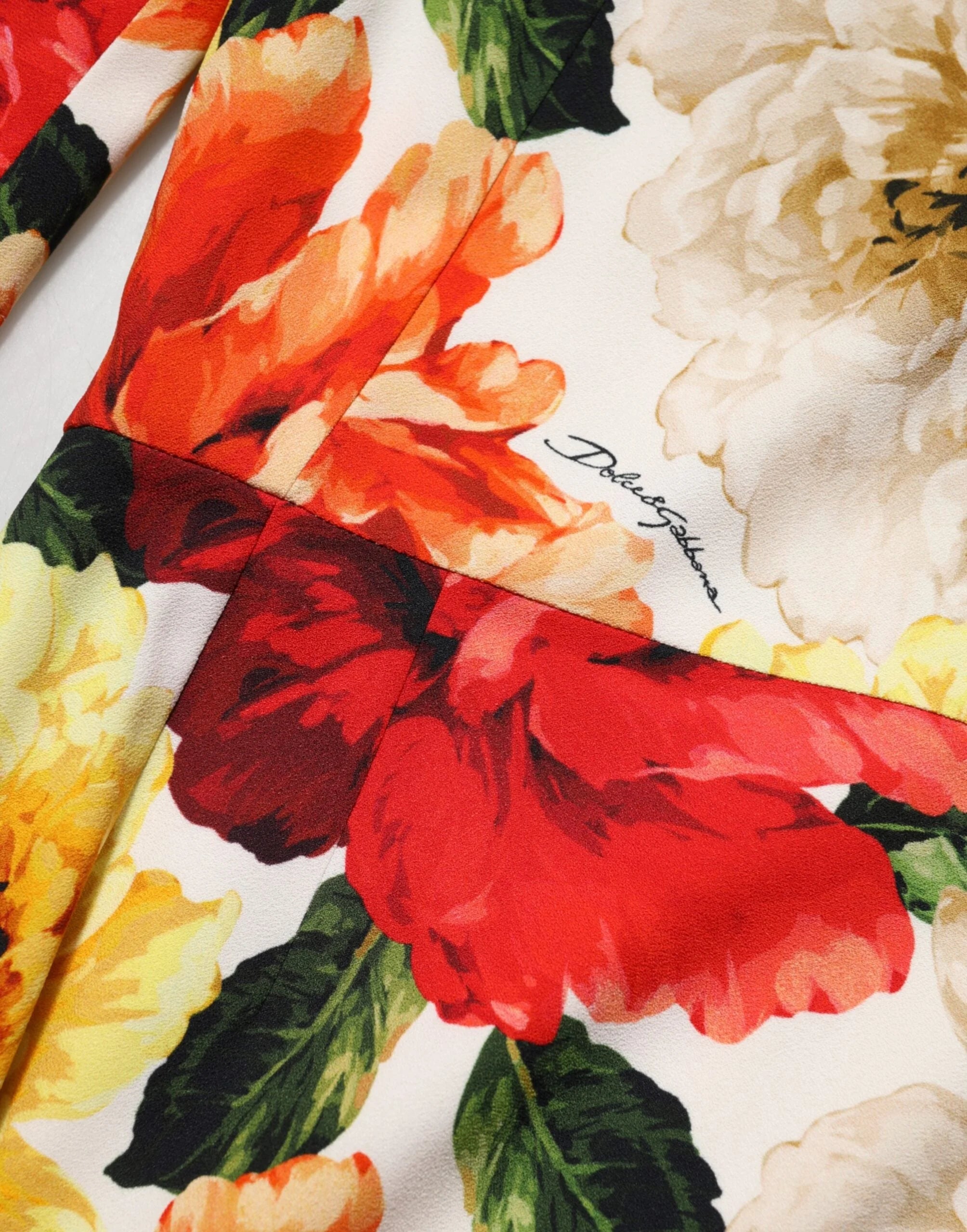 Dolce & Gabbana Multicolor Floral Print Viscose Sheath Dress - Dresses