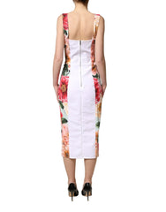 Dolce & Gabbana Multicolor Floral Print Viscose Sheath Dress - IT36|XXS