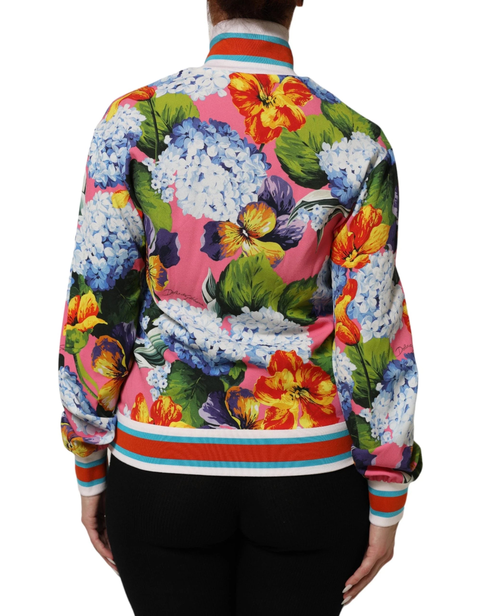 Dolce & Gabbana Multicolor Floral Print Zip Cardigan Jacket - IT36 | XS - Track Jackets