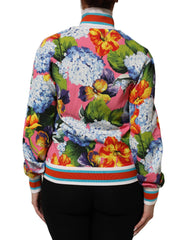 Dolce & Gabbana Multicolor Floral Print Zip Cardigan Jacket - IT36 | XS - Track Jackets