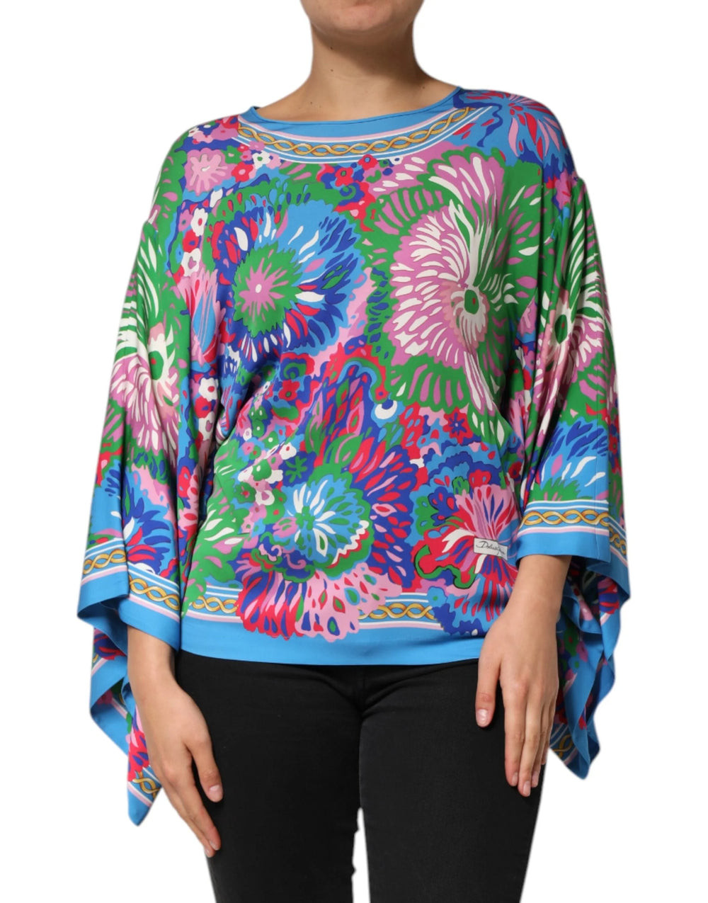 Dolce & Gabbana Multicolor Floral Printed Tunic Blouse Top - IT42|M - Tunics