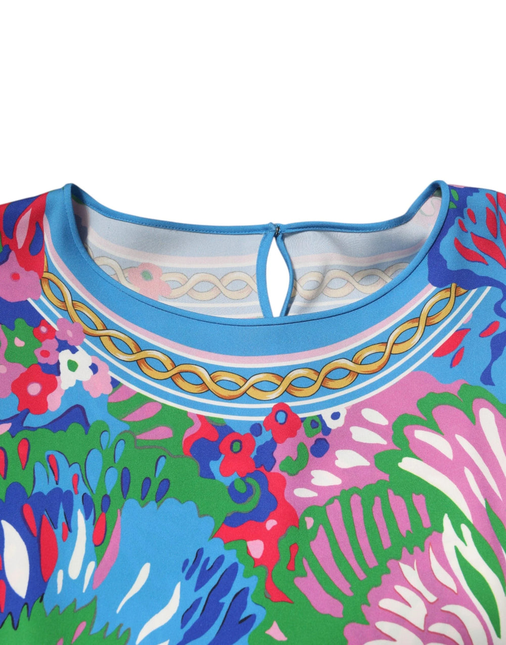 Dolce & Gabbana Multicolor Floral Printed Tunic Blouse Top - Tunics