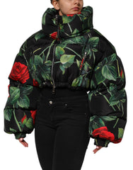 Dolce & Gabbana Multicolor Floral Puffer Coat Full Zip Jacket - IT42|M