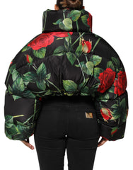 Dolce & Gabbana Multicolor Floral Puffer Coat Full Zip Jacket - IT42|M
