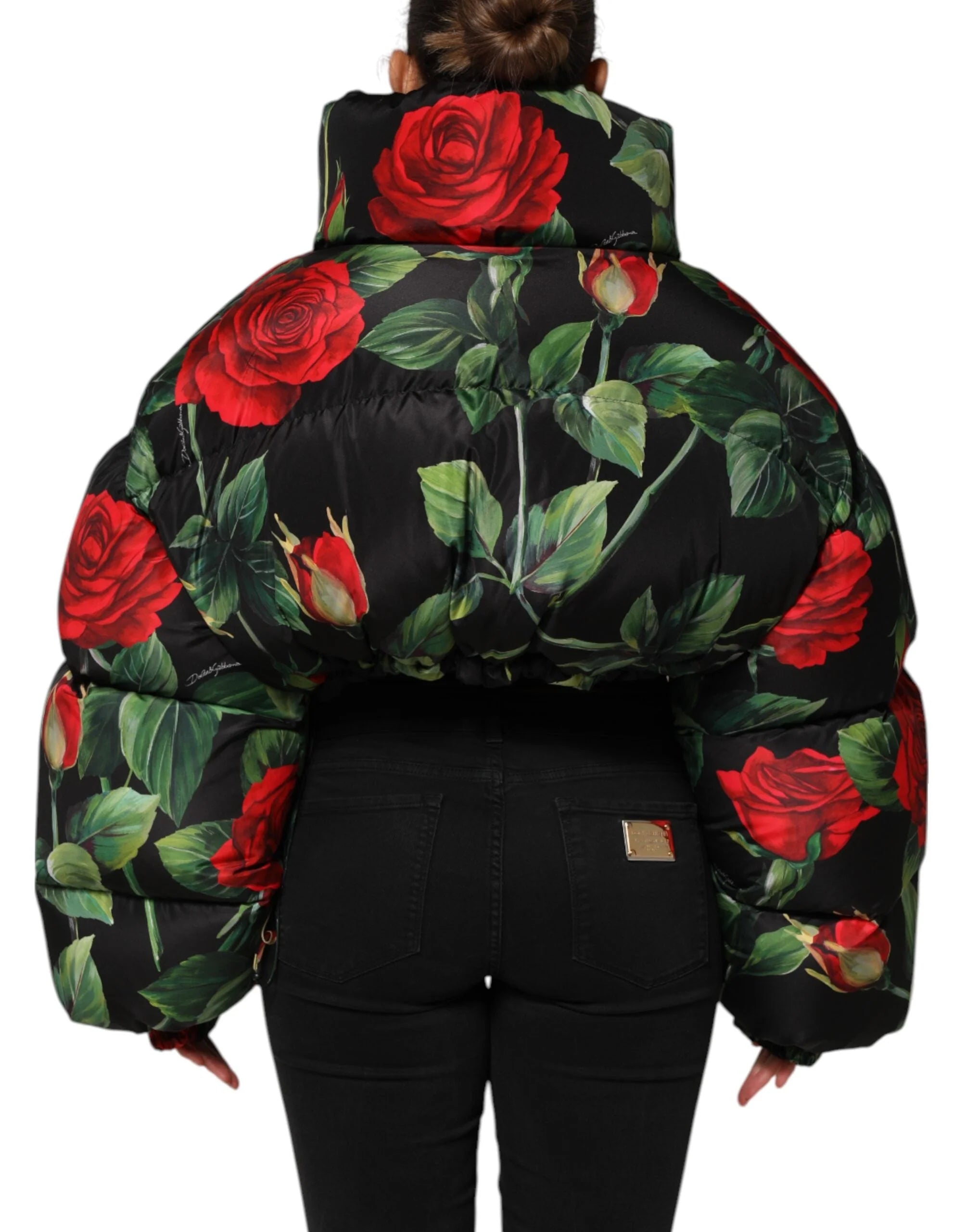 Dolce & Gabbana Multicolor Floral Puffer Coat Full Zip Jacket - IT42|M