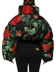 Dolce & Gabbana Multicolor Floral Puffer Coat Full Zip Jacket - IT42|M