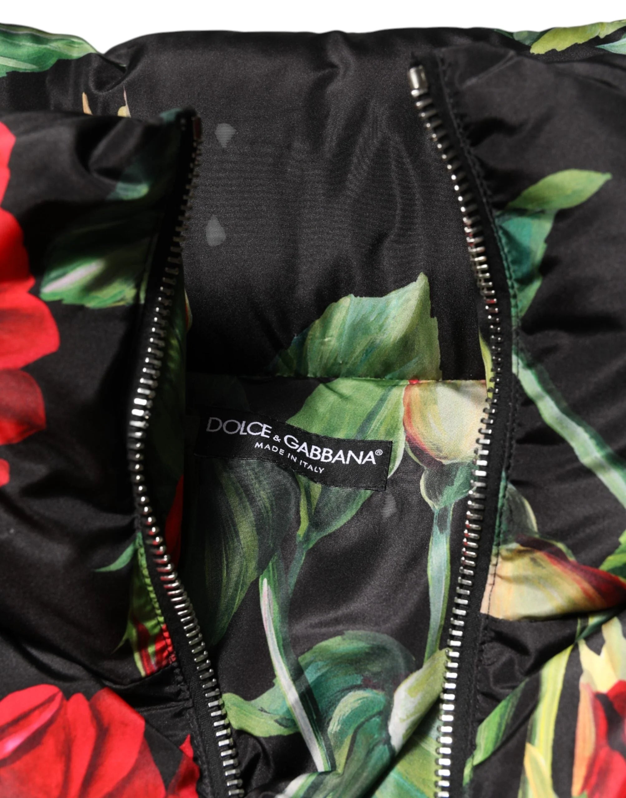Dolce & Gabbana Multicolor Floral Puffer Coat Full Zip Jacket - IT42|M