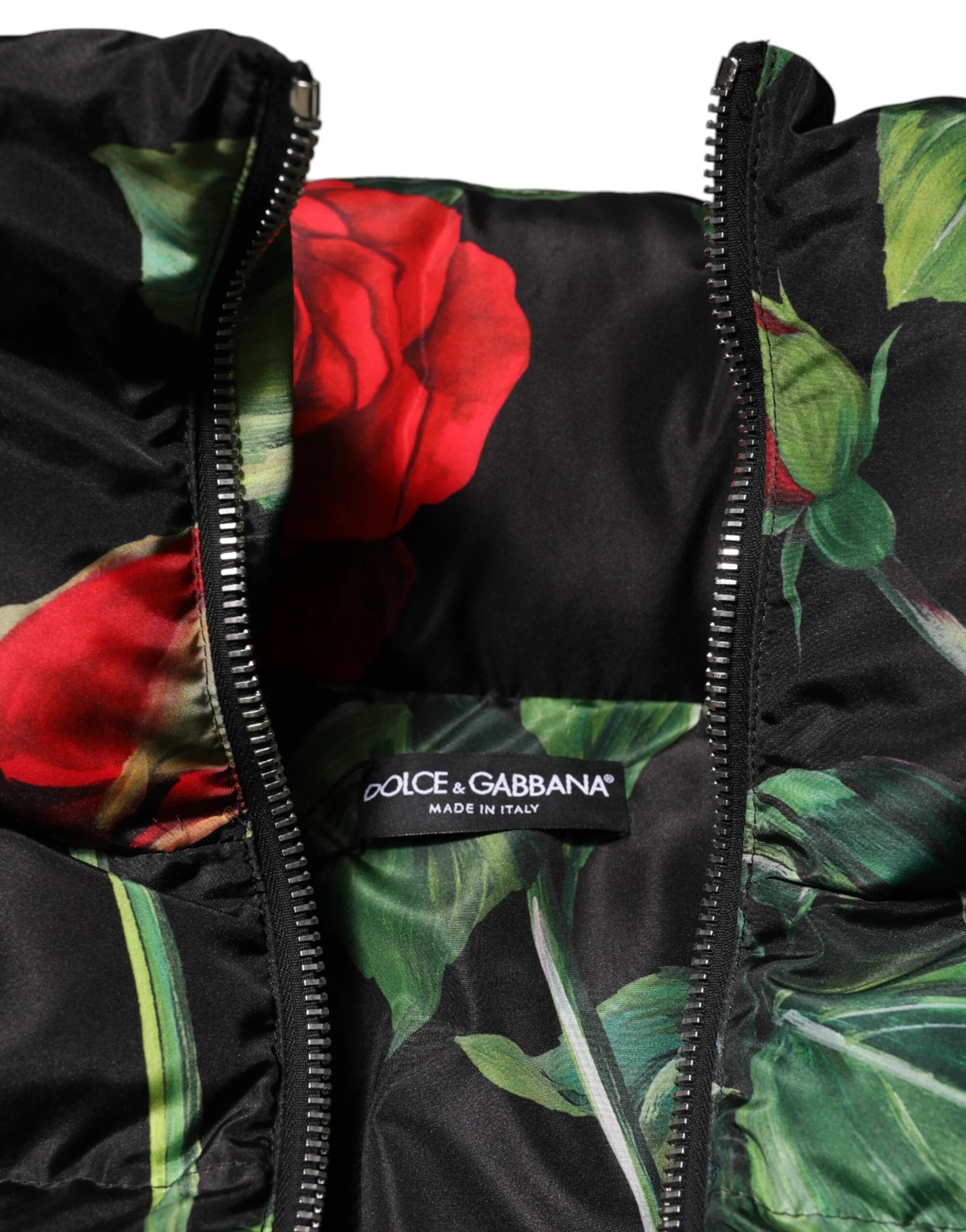 Dolce & Gabbana Multicolor Floral Puffer Coat Full Zip Jacket - IT42|M