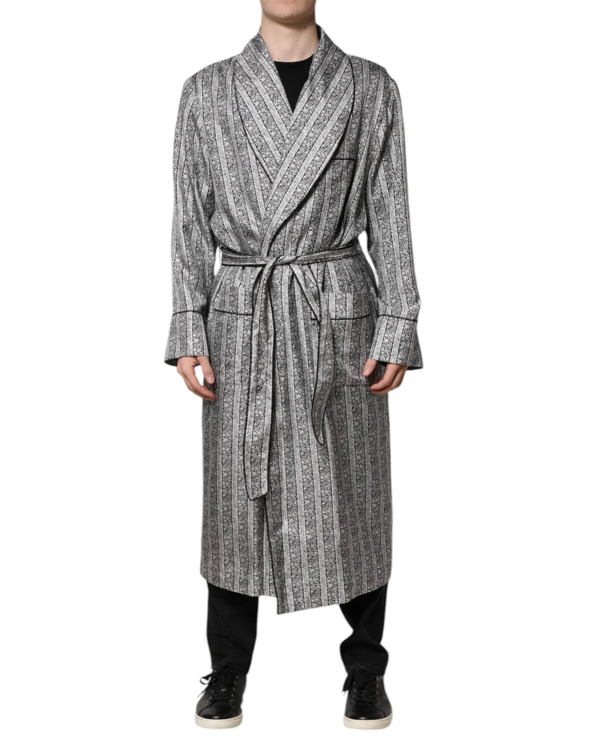 Dolce & Gabbana Multicolor Floral Robe Coat Wrap Jacket - Robes