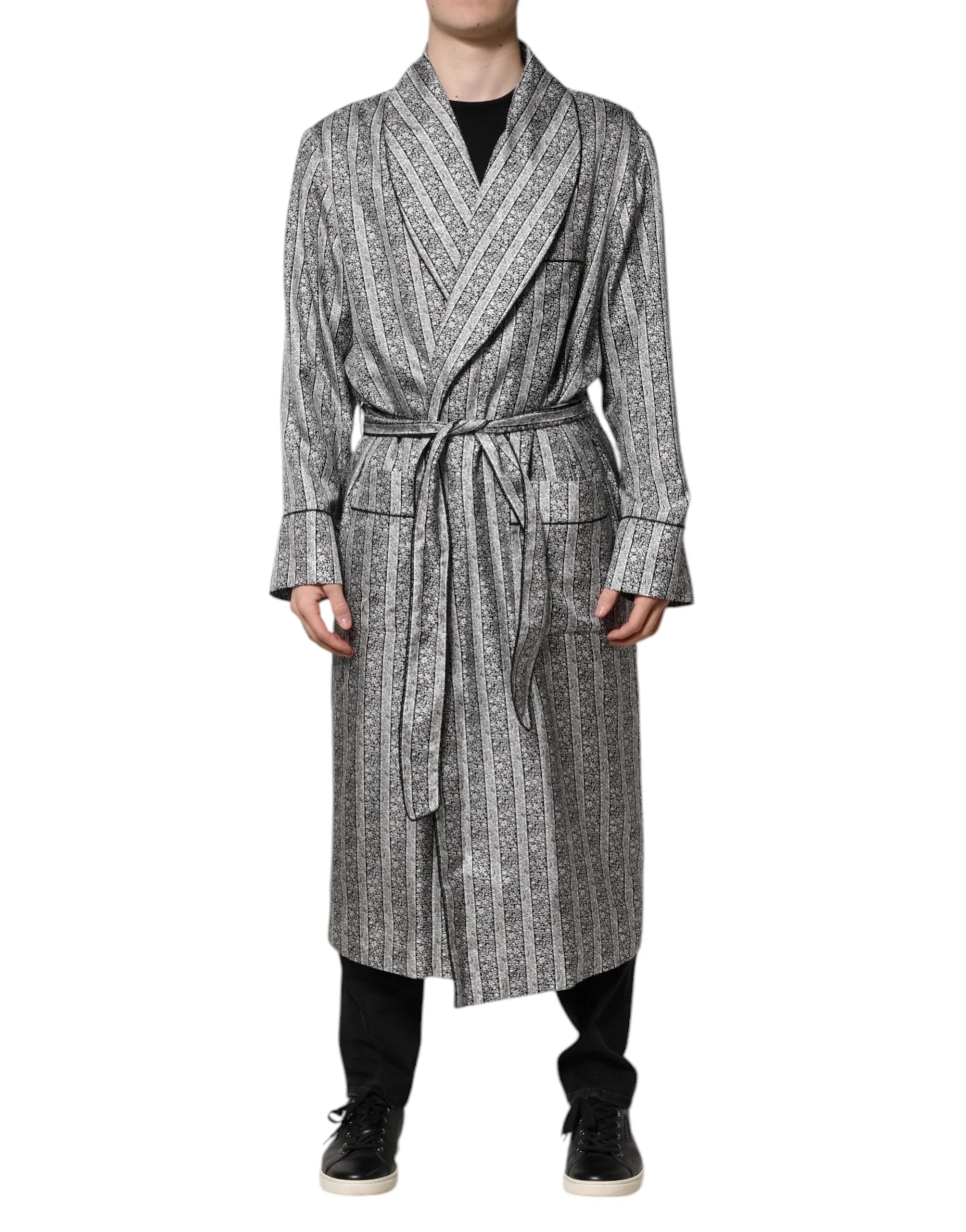 Dolce & Gabbana Multicolor Floral Robe Coat Wrap Jacket - Robes