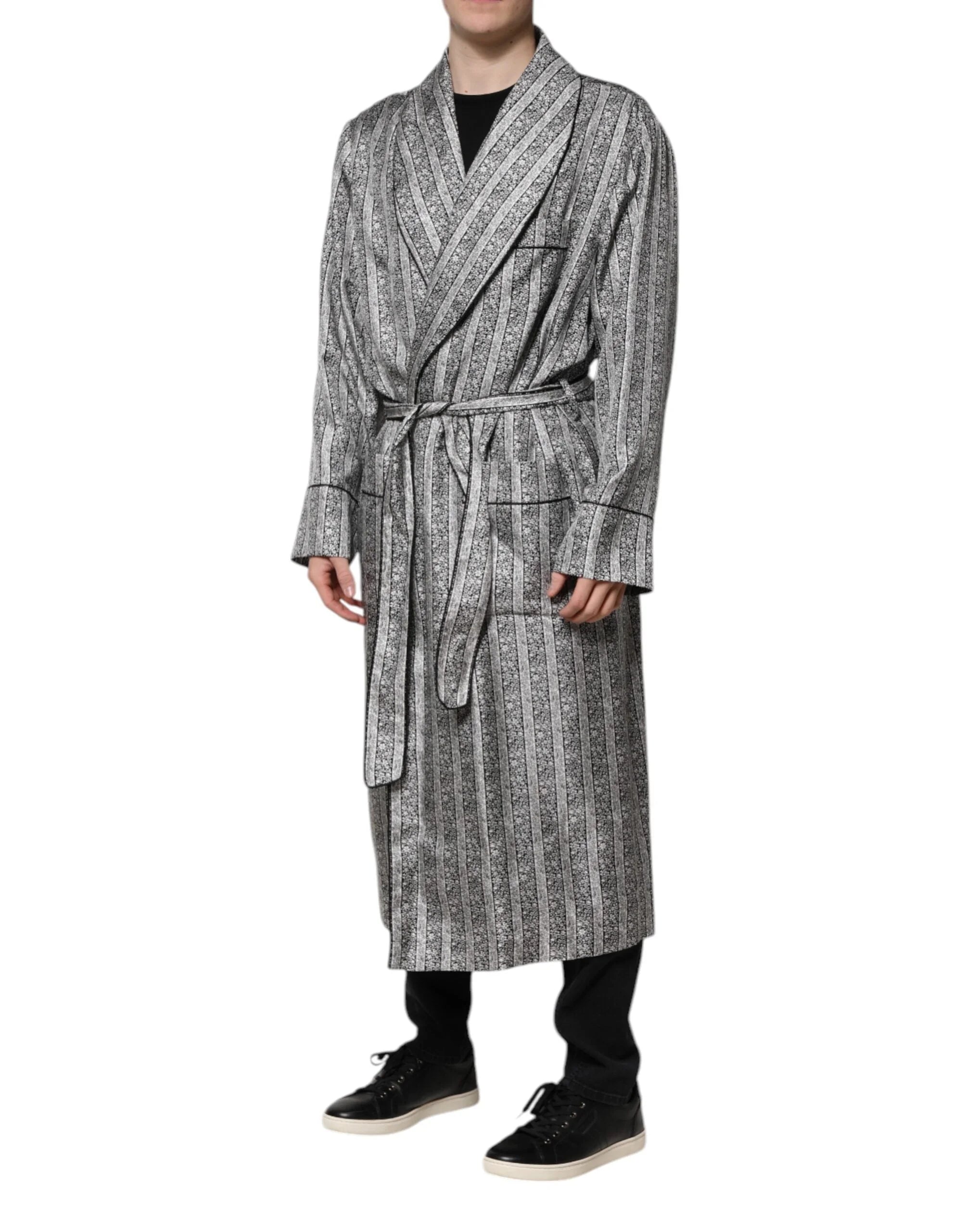 Dolce & Gabbana Multicolor Floral Robe Coat Wrap Jacket - Robes