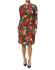Dolce & Gabbana Multicolor Floral Short Portofino Dress - Dresses