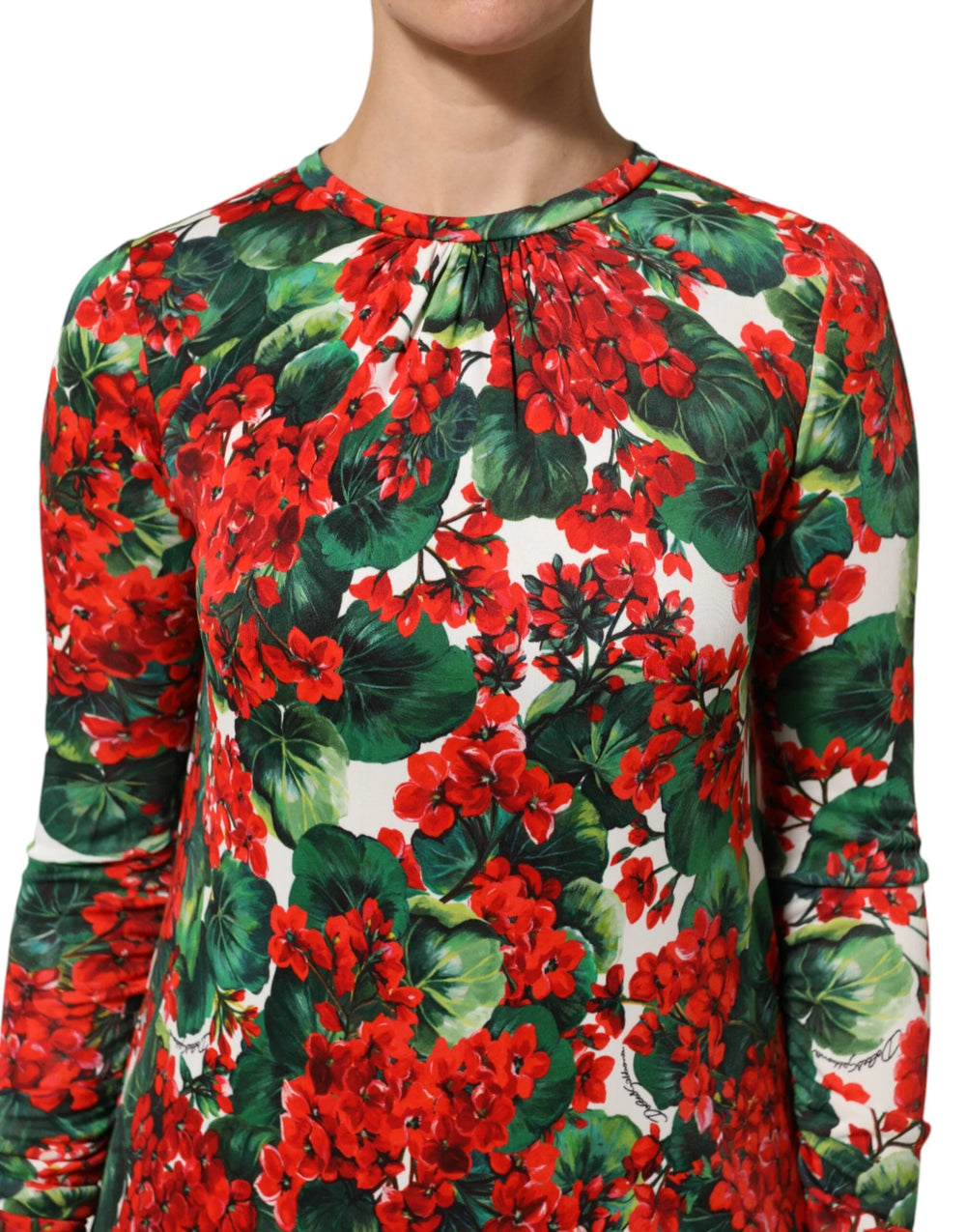 Dolce & Gabbana Multicolor Floral Short Portofino Dress - Dresses