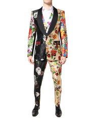 Dolce & Gabbana Multicolor Floral SICILIA Silk 3 Piece Suit - IT48 | M - Tuxedos