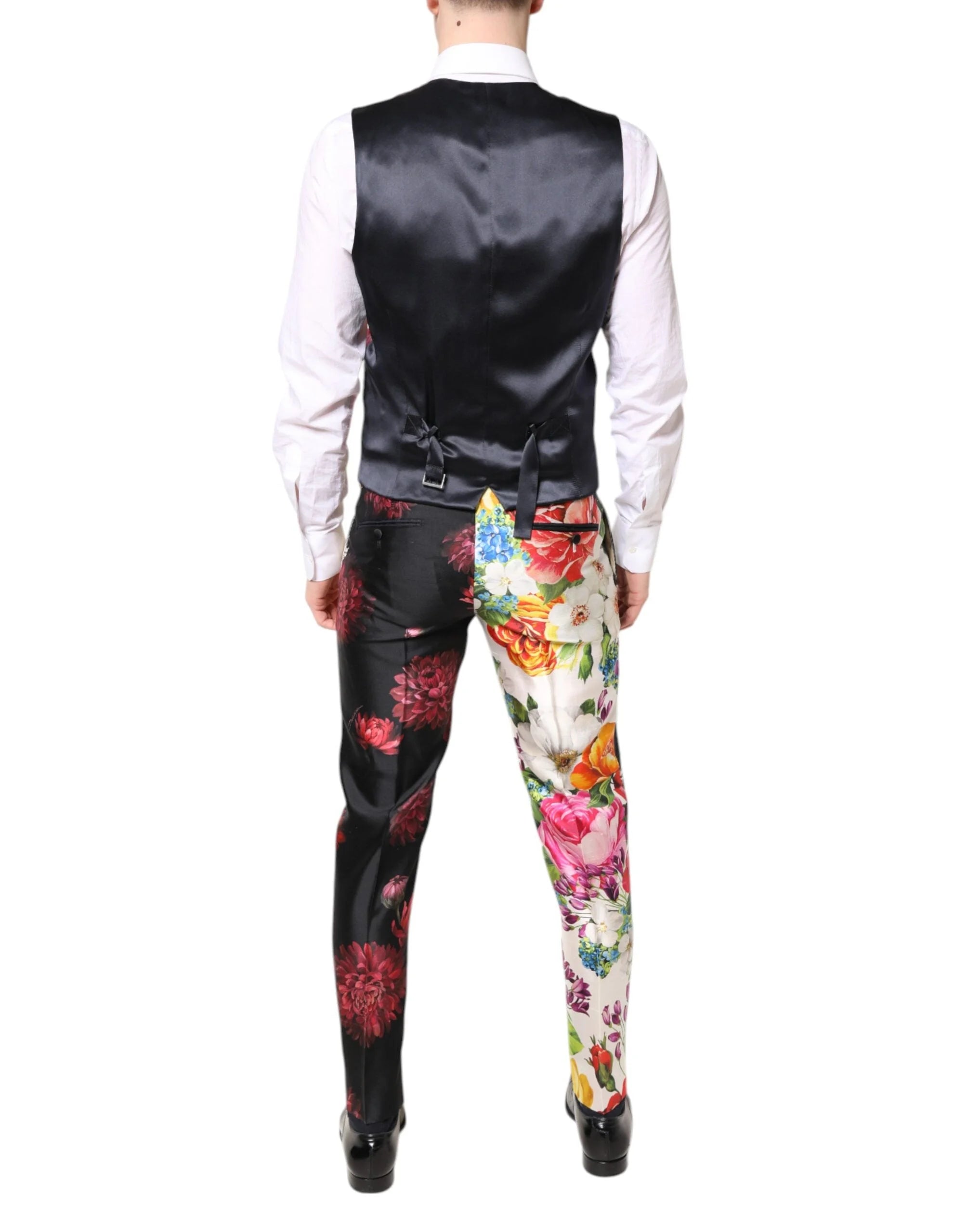 Dolce & Gabbana Multicolor Floral SICILIA Silk 3 Piece Suit - IT48 | M - Tuxedos