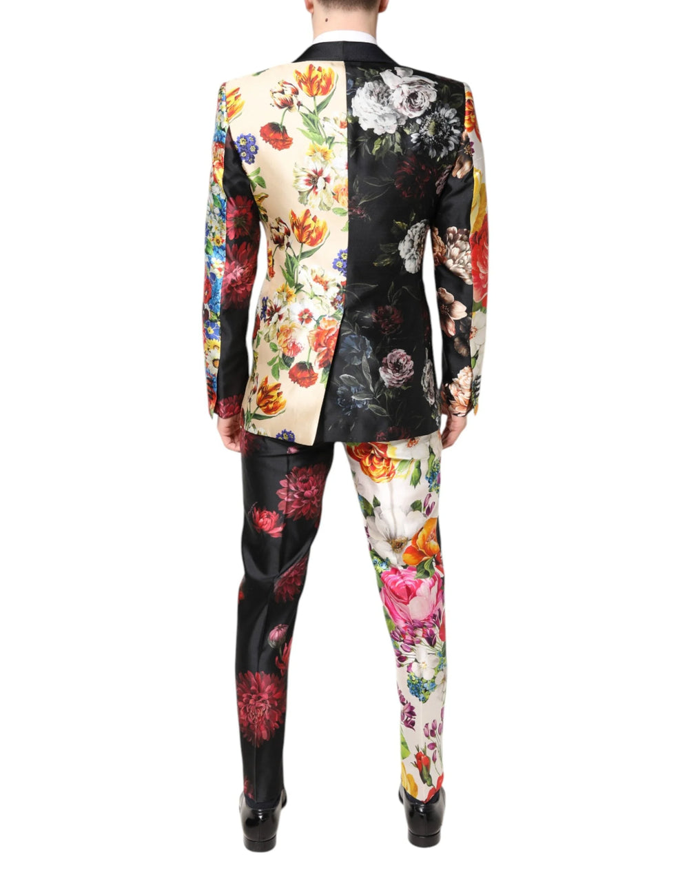 Dolce & Gabbana Multicolor Floral SICILIA Silk 3 Piece Suit - IT48 | M - Tuxedos