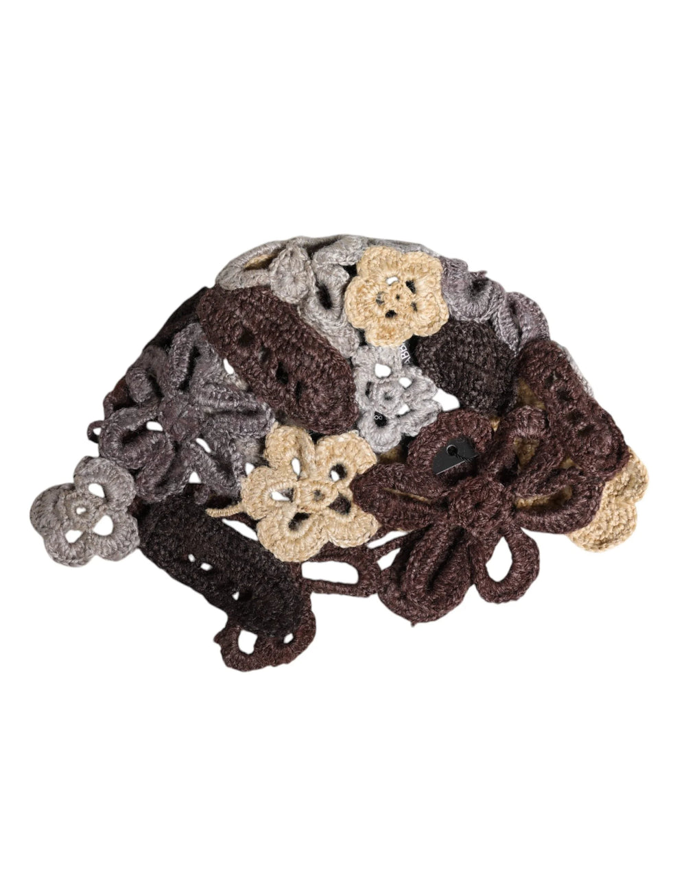 Dolce & Gabbana Multicolor Floral Silk Crochet Beanie Hat - Beanies