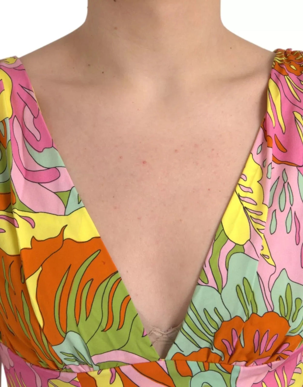 Dolce & Gabbana Multicolor Floral Silk Flared Mini Dress - Dresses