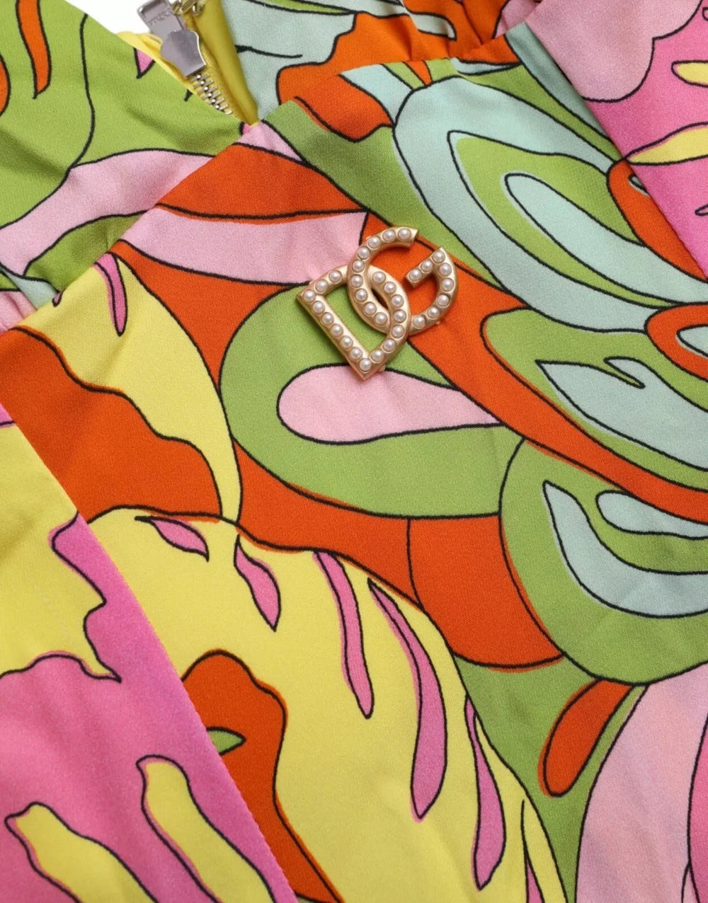 Dolce & Gabbana Multicolor Floral Silk Flared Mini Dress - Dresses