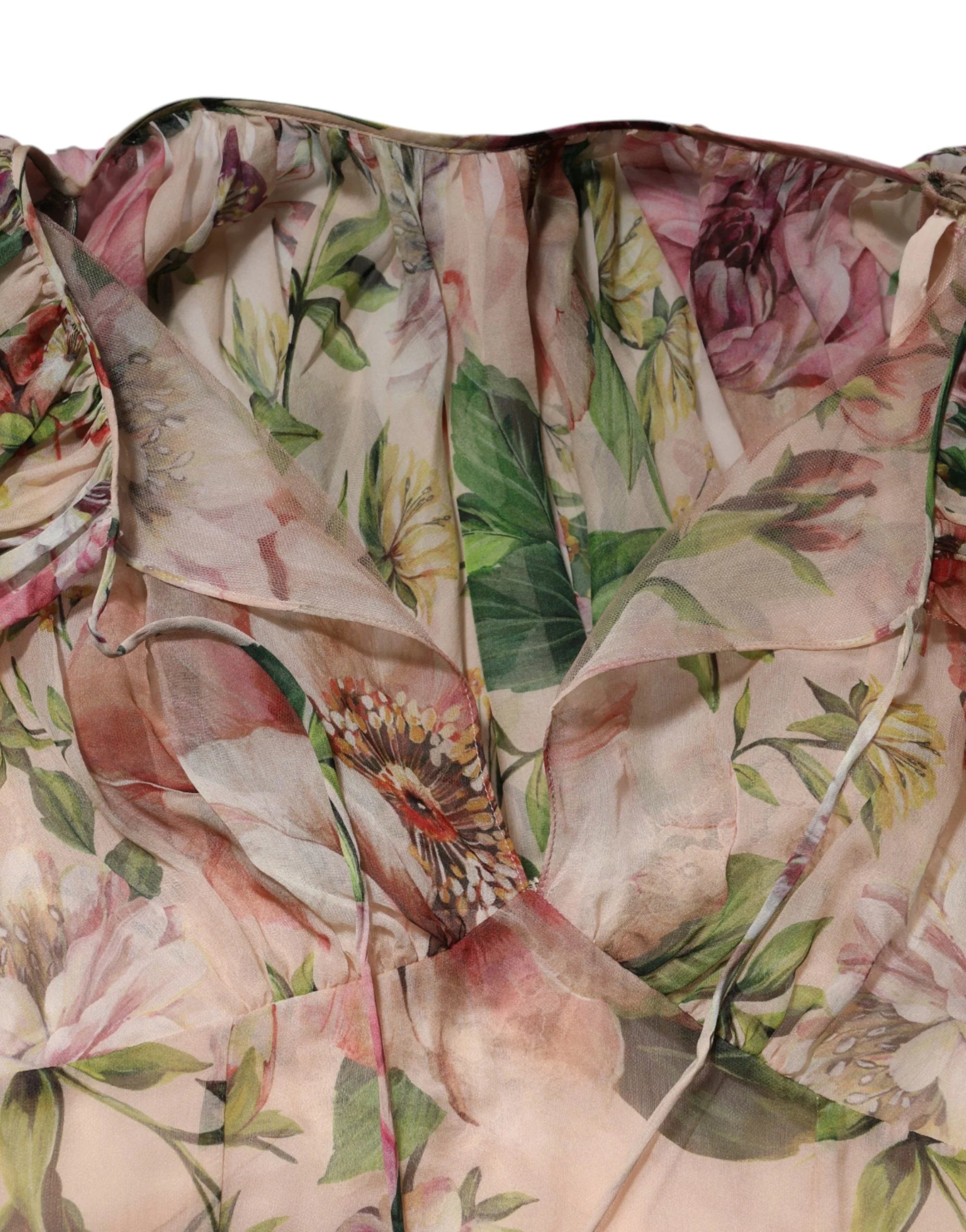 Dolce & Gabbana Multifarvet Blomstret Silke Lagdelt Maxikjole - IT42|M - Kjoler