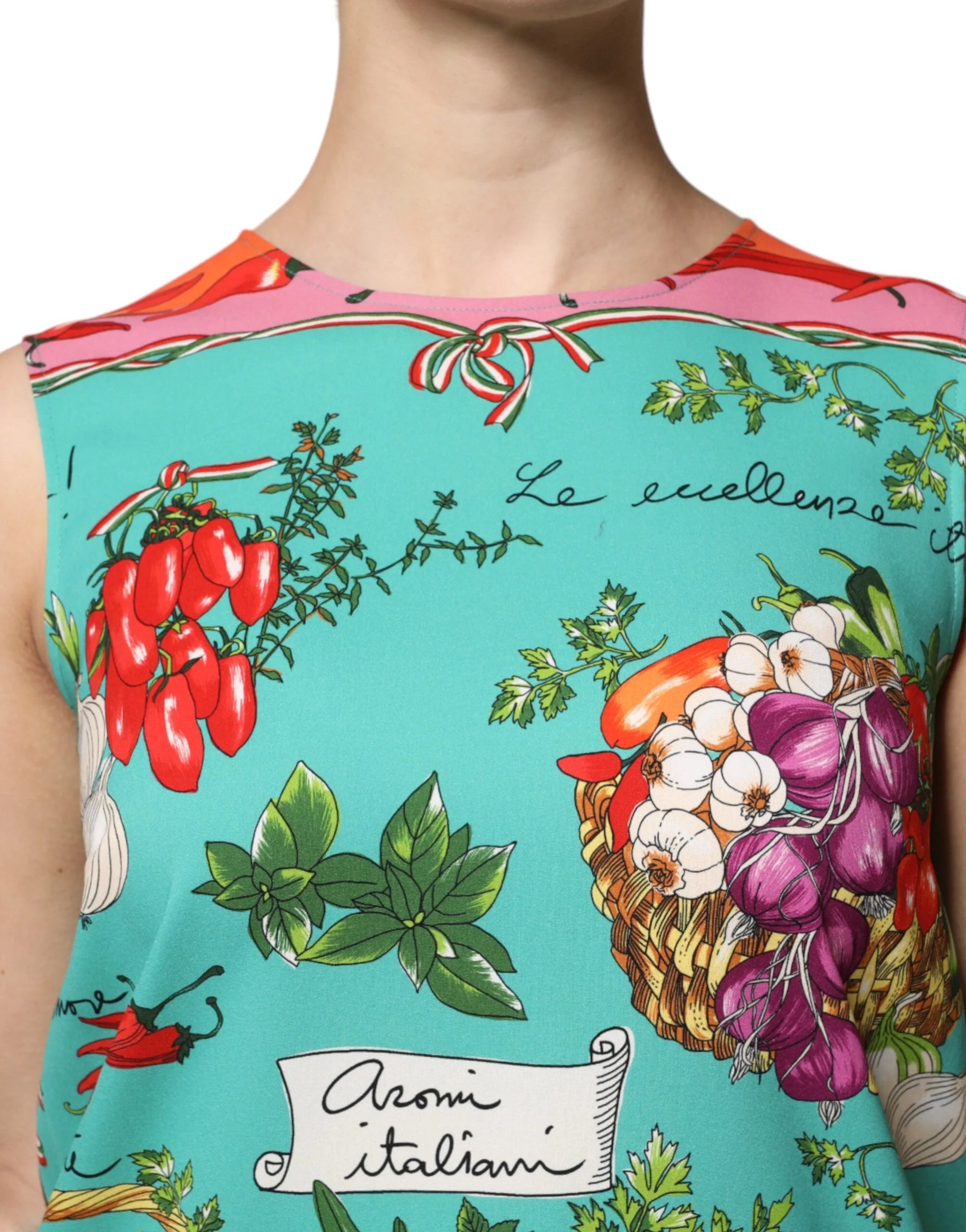 Dolce & Gabbana Multicolor Floral Silk Sleeveless Tank Top - IT42|M - Tank Tops
