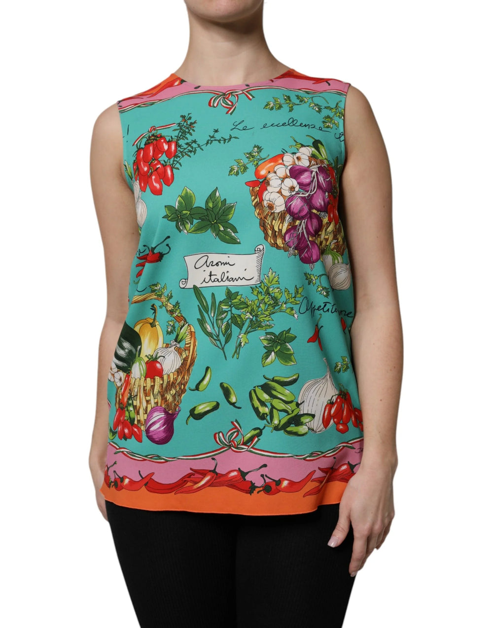 Dolce & Gabbana Multicolor Floral Silk Sleeveless Tank Top - IT42|M - Tank Tops