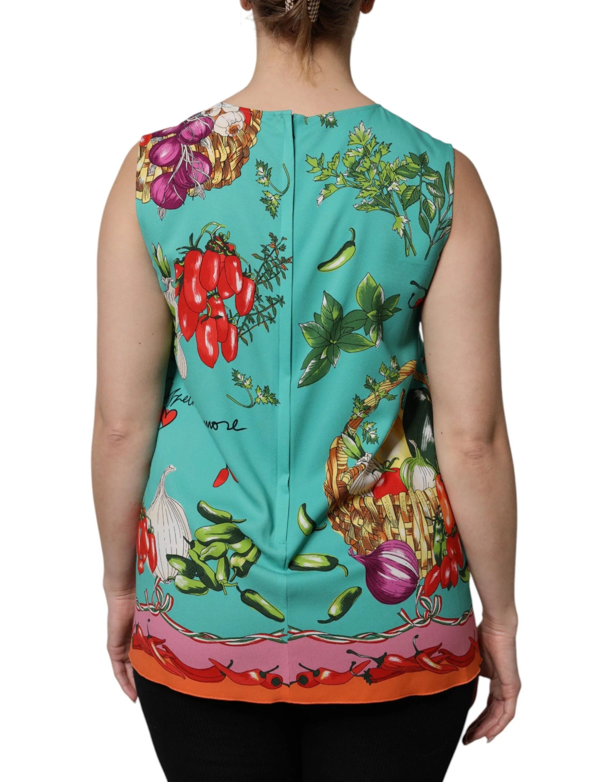 Dolce & Gabbana Multicolor Floral Silk Sleeveless Tank Top - IT42|M - Tank Tops