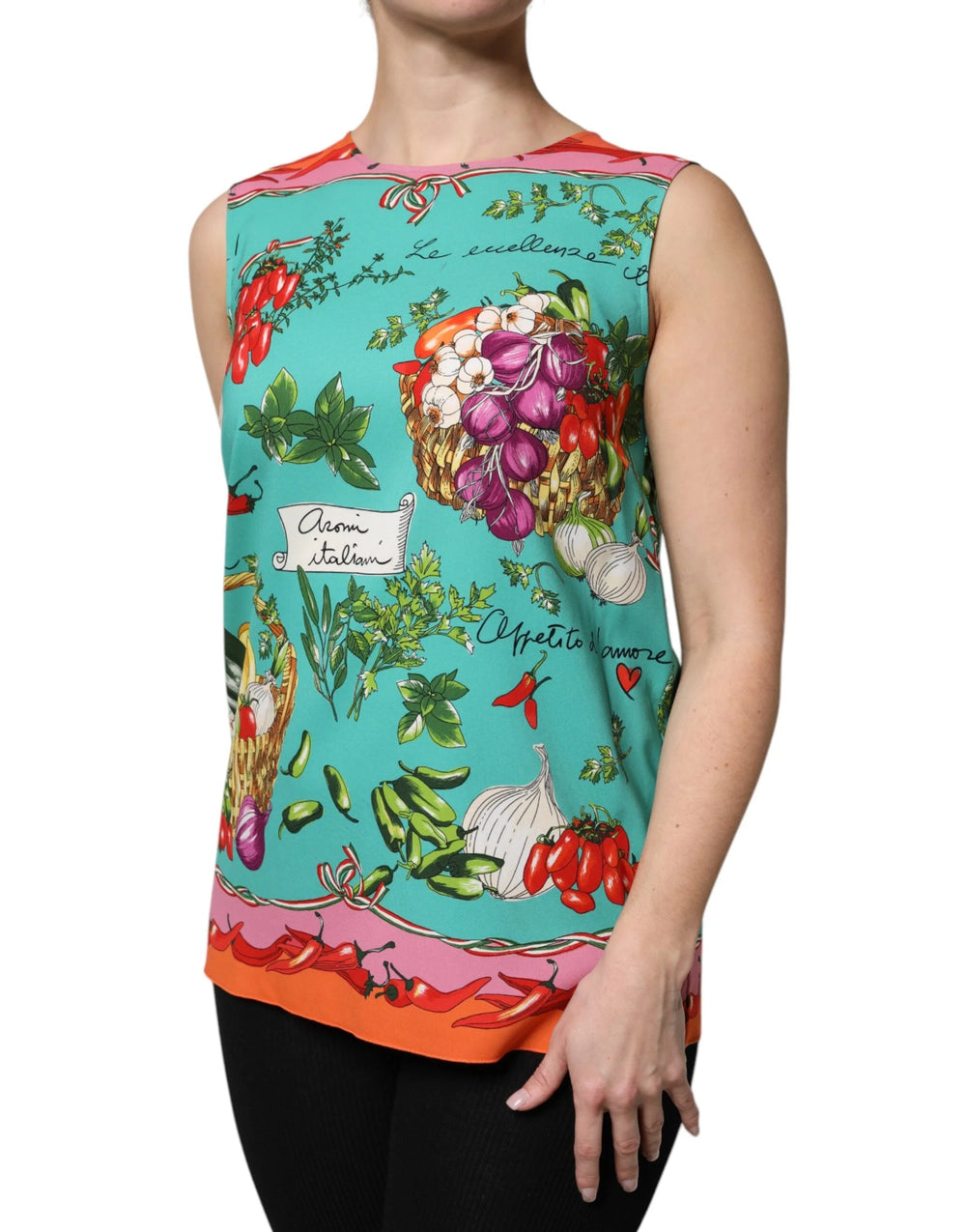 Dolce & Gabbana Multicolor Floral Silk Sleeveless Tank Top - IT42|M - Tank Tops