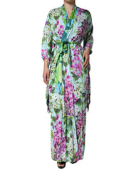 Dolce & Gabbana Multicolor Floral Silk Stretch Wrap Dress - IT42|M - Dresses