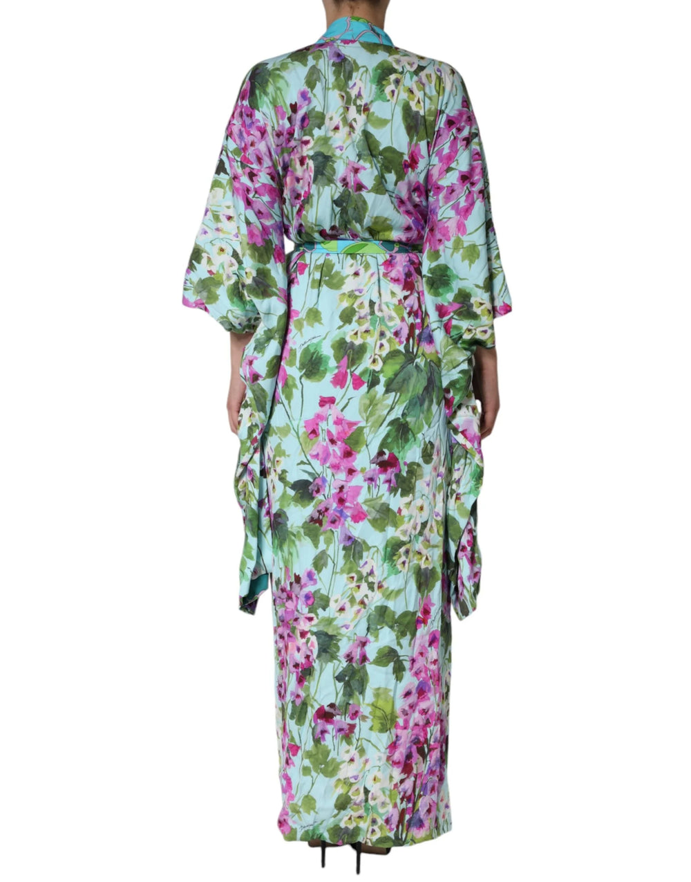 Dolce & Gabbana Multicolor Floral Silk Stretch Wrap Dress - IT42|M - Dresses